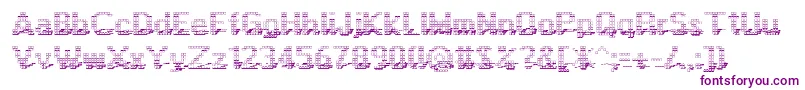 Display3Dotf-Schriftart – Violette Schriften auf weißem Hintergrund