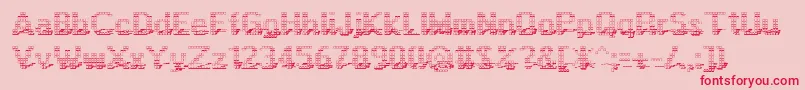 Display3Dotf Font – Red Fonts on Pink Background