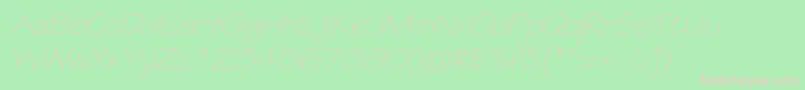 TektonproLightextobl Font – Pink Fonts on Green Background