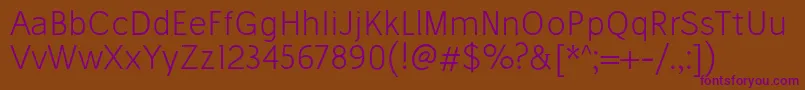 Шрифт StiluLight – фиолетовые шрифты на коричневом фоне