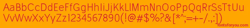 StiluLight Font – Red Fonts on Orange Background