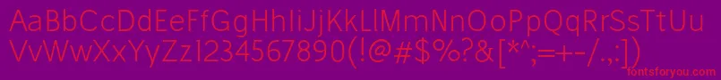 StiluLight Font – Red Fonts on Purple Background