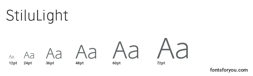 StiluLight Font Sizes