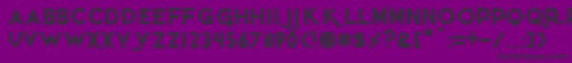 Quietthiefoutlinedwide Font – Black Fonts on Purple Background