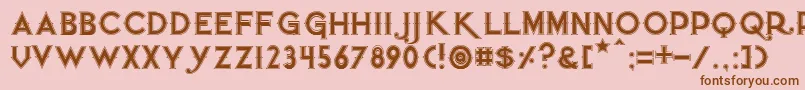 Quietthiefoutlinedwide Font – Brown Fonts on Pink Background