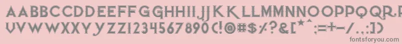 Quietthiefoutlinedwide Font – Gray Fonts on Pink Background