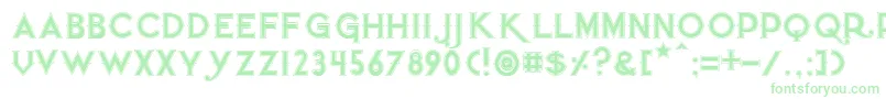 Quietthiefoutlinedwide Font – Green Fonts on White Background