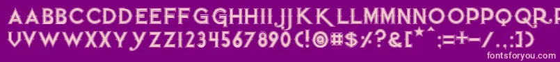 Quietthiefoutlinedwide Font – Pink Fonts on Purple Background