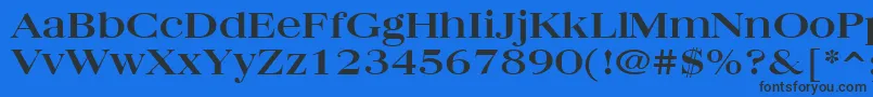 QuantasBroadBold Font – Black Fonts on Blue Background