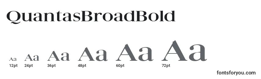 Größen der Schriftart QuantasBroadBold