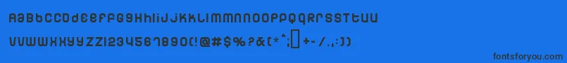 Шрифт Dunebug ffy – чёрные шрифты на синем фоне