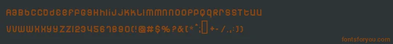Czcionka Dunebug ffy – brązowe czcionki na czarnym tle