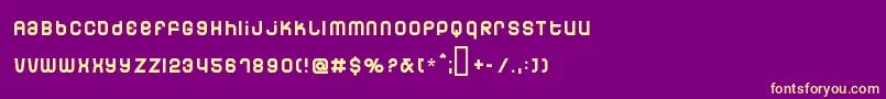 Czcionka Dunebug ffy – żółte czcionki na fioletowym tle