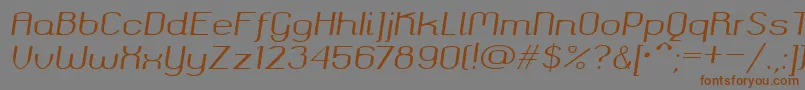 Okolaks Regular Italic Font – Brown Fonts on Gray Background
