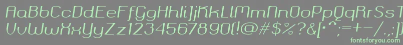 Okolaks Regular Italic Font – Green Fonts on Gray Background
