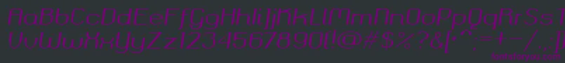 Okolaks Regular Italic Font – Purple Fonts on Black Background