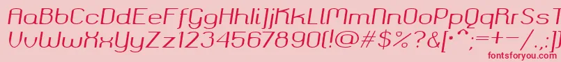 Okolaks Regular Italic Font – Red Fonts on Pink Background