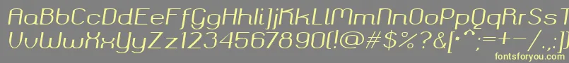 Okolaks Regular Italic Font – Yellow Fonts on Gray Background