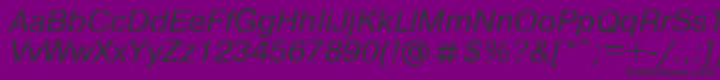 フォントPragmat3 – 紫の背景に黒い文字