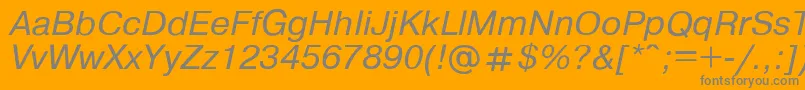 フォントPragmat3 – オレンジの背景に灰色の文字