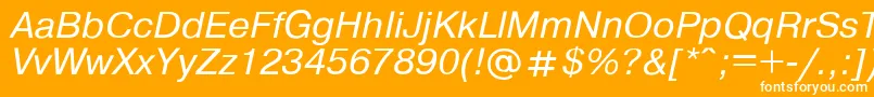Pragmat3 Font – White Fonts on Orange Background
