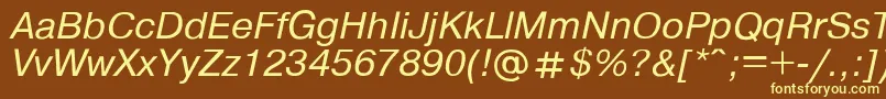 Pragmat3 Font – Yellow Fonts on Brown Background