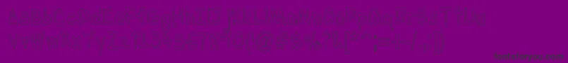NipcensHandwritingCondout Font – Black Fonts on Purple Background