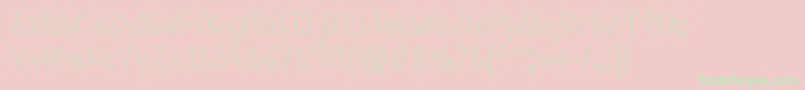 NipcensHandwritingCondout Font – Green Fonts on Pink Background