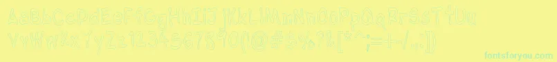 En savoir plus sur la police NipcensHandwritingCondout Police NipcensHandwritingCondout – polices vertes sur fond jaune