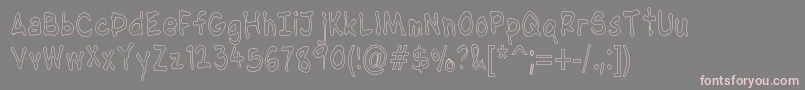 NipcensHandwritingCondout Font – Pink Fonts on Gray Background