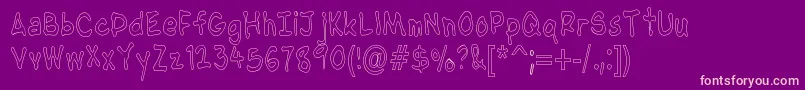 NipcensHandwritingCondout Font – Pink Fonts on Purple Background