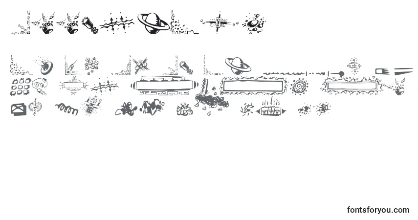 Schriftart DoodleArt – Alphabet, Zahlen, spezielle Symbole