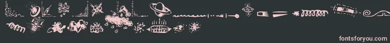 DoodleArt Font – Pink Fonts on Black Background