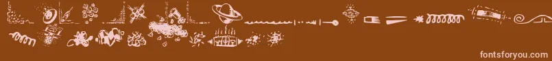 DoodleArt Font – Pink Fonts on Brown Background