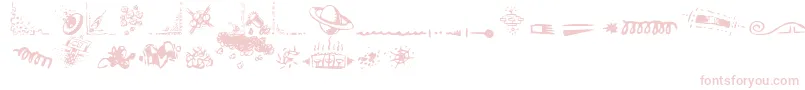 DoodleArt Font – Pink Fonts on White Background