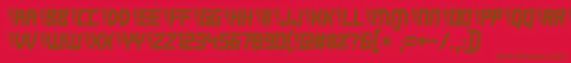Electricboots Font – Brown Fonts on Red Background
