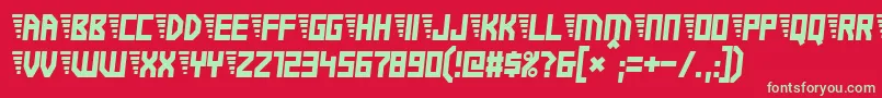 Electricboots Font – Green Fonts on Red Background
