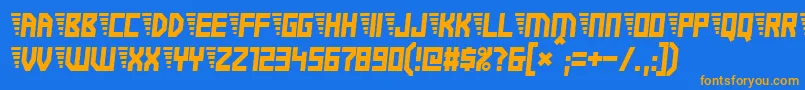 Electricboots-fontti – oranssit fontit sinisellä taustalla