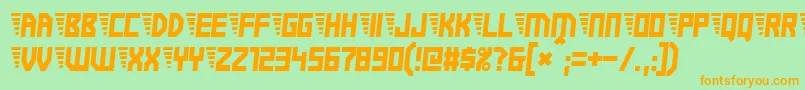 Electricboots Font – Orange Fonts on Green Background