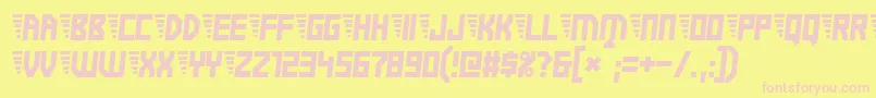 Electricboots-Schriftart – Rosa Schriften auf gelbem Hintergrund
