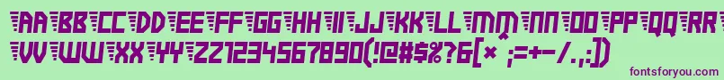 Electricboots Font – Purple Fonts on Green Background