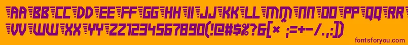 Lisätietoja Electricboots-fontista Electricboots-fontti – violetit fontit oranssilla taustalla