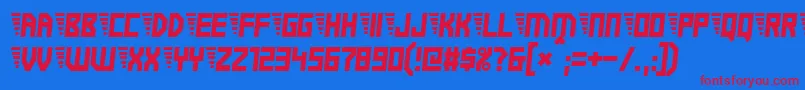 Electricboots Font – Red Fonts on Blue Background