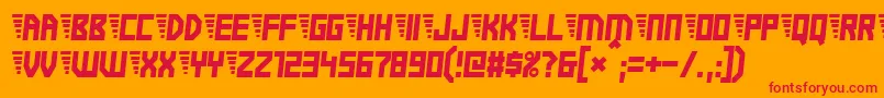 Electricboots Font – Red Fonts on Orange Background