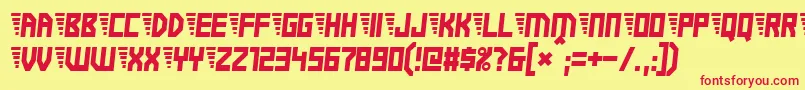 Electricboots Font – Red Fonts on Yellow Background