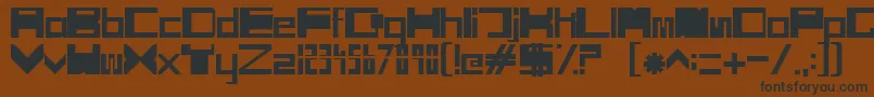 SciFiBox Font – Black Fonts on Brown Background