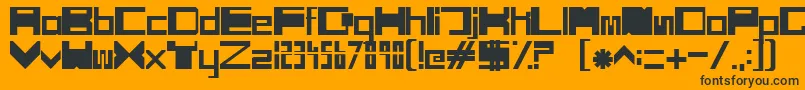 SciFiBox Font – Black Fonts on Orange Background