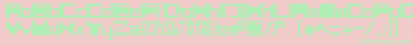 SciFiBox-Schriftart – Grüne Schriften auf rosa Hintergrund