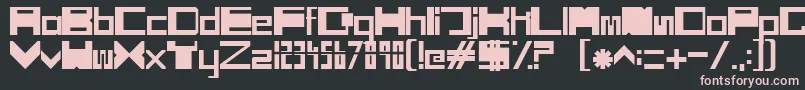 SciFiBox Font – Pink Fonts on Black Background