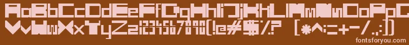 SciFiBox Font – Pink Fonts on Brown Background
